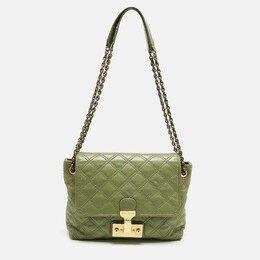 Marc Jacobs Green Quilted Leather Large Baroque Single Shoulder Bag 1211661