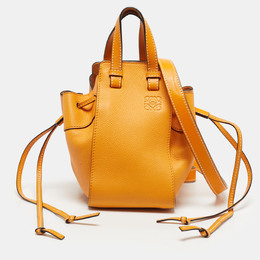 Loewe Orange Leather Mini Hammock Drawstring Bag 1211295
