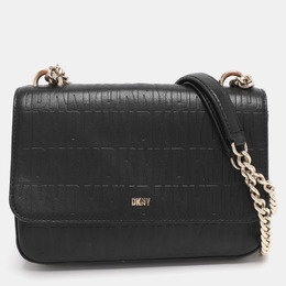 DKNY Black Leather Sina Shoulder Bag 1211189
