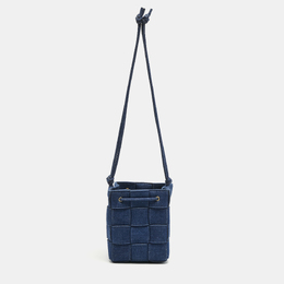 Bottega Veneta Navy Blue Denim Cassette Bucket Bag 1211322