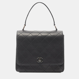 Chanel Flap Black Lambskin Shoulder Bag 1212228