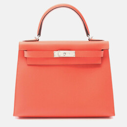 Hermes Kelly 28 Rose Texas Epsom Leather Shoulder Bag 1212278