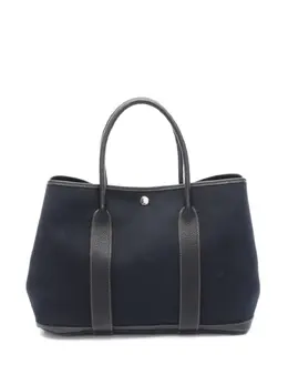 Hermes Toile Officier leather-trim tote bag 32008862