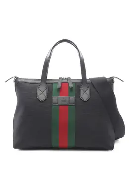 Gucci Web-stripe canvas tote bag 32009051