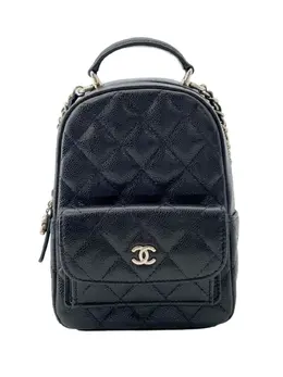 Chanel 2021-2025 Mini CC Quilted Caviar backpack 32041686