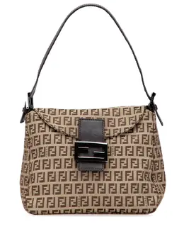 Fendi 20th Century Zucchino Canvas Double Flap Mamma shoulder bag 32037909