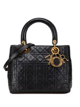 Christian Dior 20th Century Medium Lambskin Cannage Lady Dior satchel 32036843