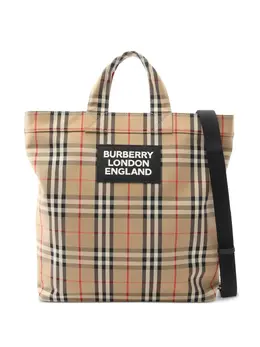 Burberry checked tote bag 32024183