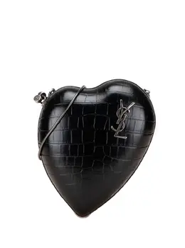 Saint Laurent 2017 Crocodile Embossed Calfskin Love Box Chain Clutch crossbody bag 32064517