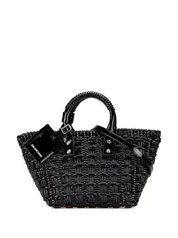 Balenciaga 2022 XS Faux Leather Bistro Basket Bag satchel 32065655