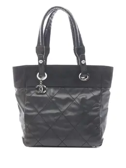 Chanel 2008-2009 Small Quilted Coated Canvas Paris Biarritz tote bag 32031510