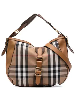 Burberry 2000-2017 House Check Canvas Ashwood Hobo satchel 32042390