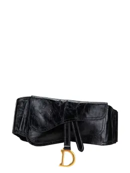 Christian Dior 2019 Crinkled Lambskin Saddle belt bag 32042799
