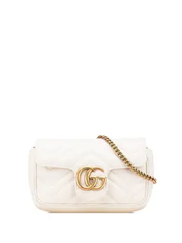 Gucci 2016-2025 Super Mini GG Marmont Matelasse Leather Flap crossbody bag 32055404