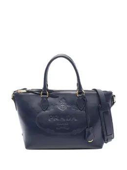 Prada 2013-2025 Small Glace Calf Embossed Logo Convertible satchel 32032623