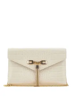 Elisabetta Franchi croc-embossed chain clutch 32023502