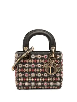 Christian Dior 2019 Mini Calfskin Beaded Embroidered Lady Dior satchel 32041234