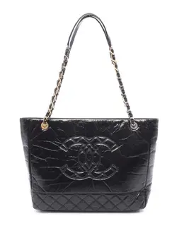 Chanel 2020 Quilted Shiny Aged Calfskin Shopping tote bag 32037615