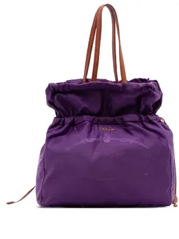 Prada 2000-2025 Tessuto Logo Drawstring tote bag 32042405