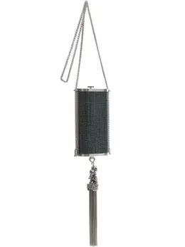 Roberto Cavalli crystal-embellished tassel shoulder bag 20170110