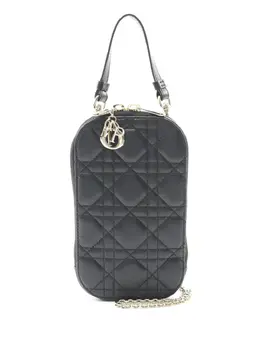 Christian Dior 2023 Lambskin Cannage Lady Dior Call In Phone Holder satchel 32065640