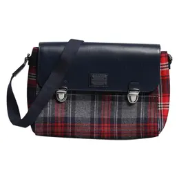 Dolce & Gabbana Multicolor Plaid Wool Calfskin Tartan Satchel Bag bag4083