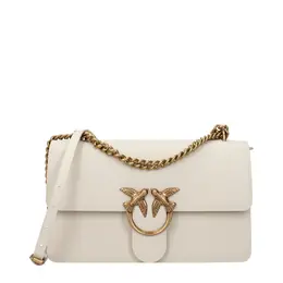 Pinko Beige Leather Crossbody Bags pi15226456539401bt