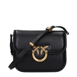 Pinko Black Leather Crossbody Bags pi15226488160521bt