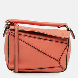 Loewe Orange Mini Calfskin Puzzle Satchel 1212601