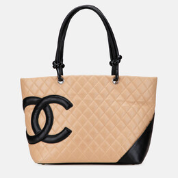 Chanel Brown Large Quilted Lambskin Cambon Ligne Tote 1212505