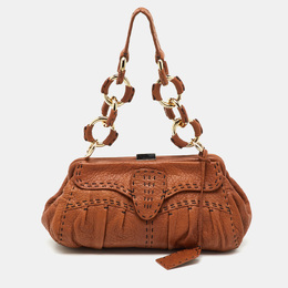 Valentino Garavani Brown Leather Vintage Shoulder Bag 1212437