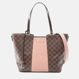 Louis Vuitton Jersey Shoulder Tote Bag Damier Canvas Leather Ebene 1212358