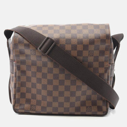 Louis Vuitton Naviglio Damier Ebene Canvas Leather Shoulder Bag 1212307