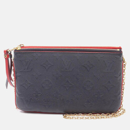Louis Vuitton Pochette Double Zip Shoulder Bag Monogram Empreinte Red 1212348