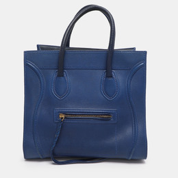 Celine Royal Blue Leather Small Phantom Luggage Tote 1211875
