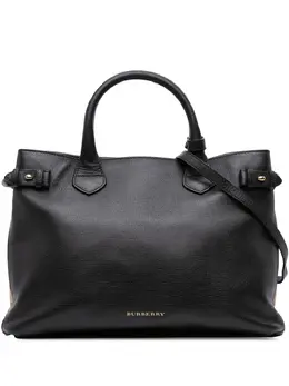 Burberry 2000-2017 Medium Leather and House Check Banner satchel 32056241