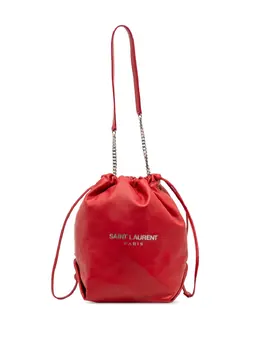 Saint Laurent 2018 Lambskin Teddy Drawstring bucket bag 32059600