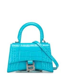 Balenciaga 2020 XS Croc Embossed Hourglass Top Handle Bag satchel 32065654