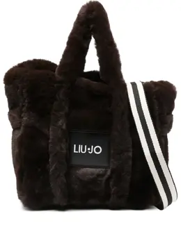 Liu Jo faux-fur logo-patch shoulder bag 31720675