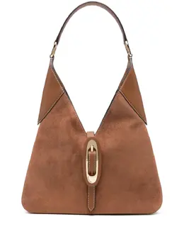 Michael Kors suede buckled shoulder bag 31939640