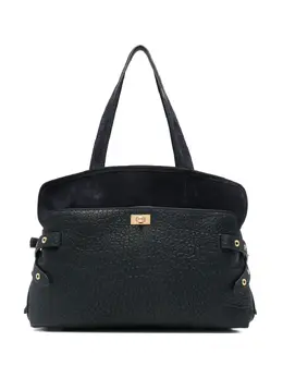 Anya Hindmarch grained-leather eyelet-detail tote bag 31897694