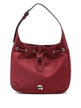Karl Lagerfeld drawstring logo-patch shoulder bag 31897759