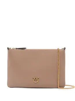 Pinko chain-strap leather clutch bag 31813552