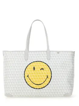 Anya Hindmarch-"I Am A Plastic Bag Wink" Tote Bag-Donna 52579132113236