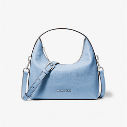 Маленькая сумка-мессенджер Ember из шагреневой кожи Michael Kors, синий 35f4s7ym1l | light sky