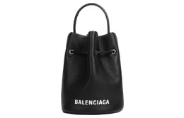 Balenciaga Сумка-ведро из коровьей кожи, сумка через плечо, обычная женская, черная 638342dlq4n1000