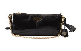 Prada Сумка через плечо Re Edition из кожи, женская, среднего размера, черная 1bc221_2cyr_f0002_v_ooo