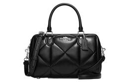 Coach Сумка-бостон из овчины Rowan с коровьей кожей, обычная женская, черная cj610-svdtv