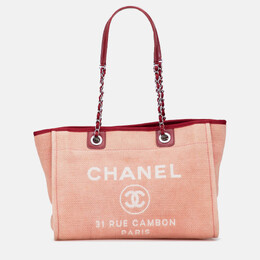 Chanel Pink Small Canvas Deauville Tote 1213210