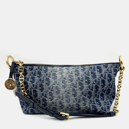 Christian Dior hobo bag with chain denim 1213011